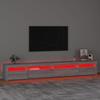 Vidaxl TV Cabinet with LED Lighting, Sonoma Oak Grey, 270X35X40Cm
