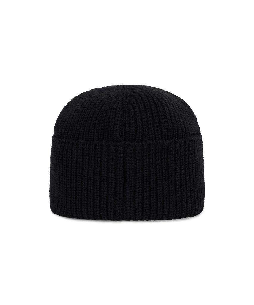 Bajal Leaf Vz Logo Washed Beanie Black