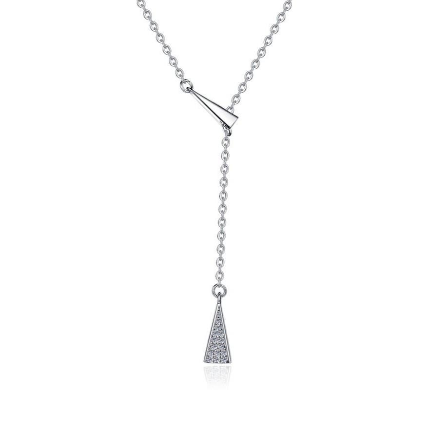 Xiaohongshu Triangular Fringed Necklace, Geometric Simple Cold Wind Advanced Sense Collarbone Chain