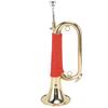 Brass Bugle Gold Plated Cavalry Trumpet with Red Braided Handle for Summer Camp Honor Guard School Band