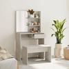 VidaXL Vanity Set Makeup Table Stool Vanity Table Bedroom Furniture Interior Grey 3114142