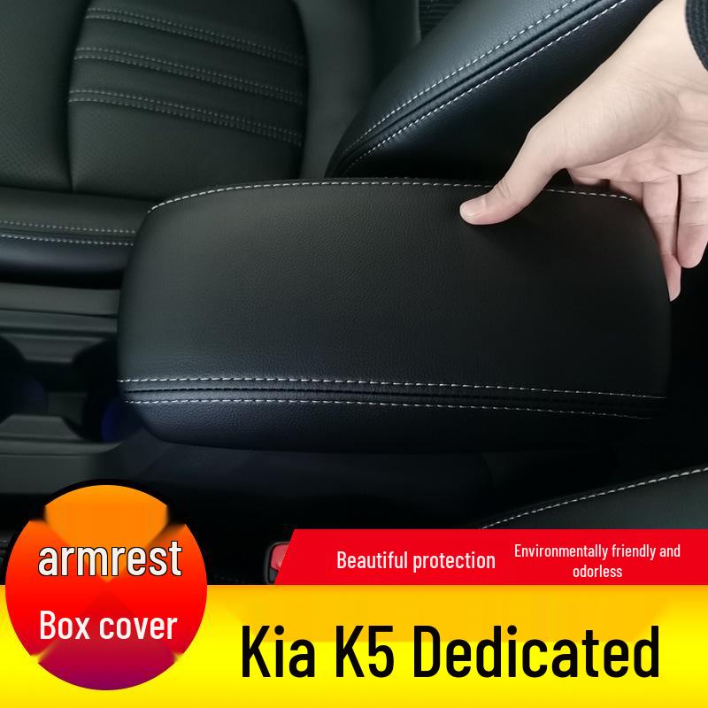 Kia K5 Armrest Box Protective Leather Cover - Storage and Armrest Modification