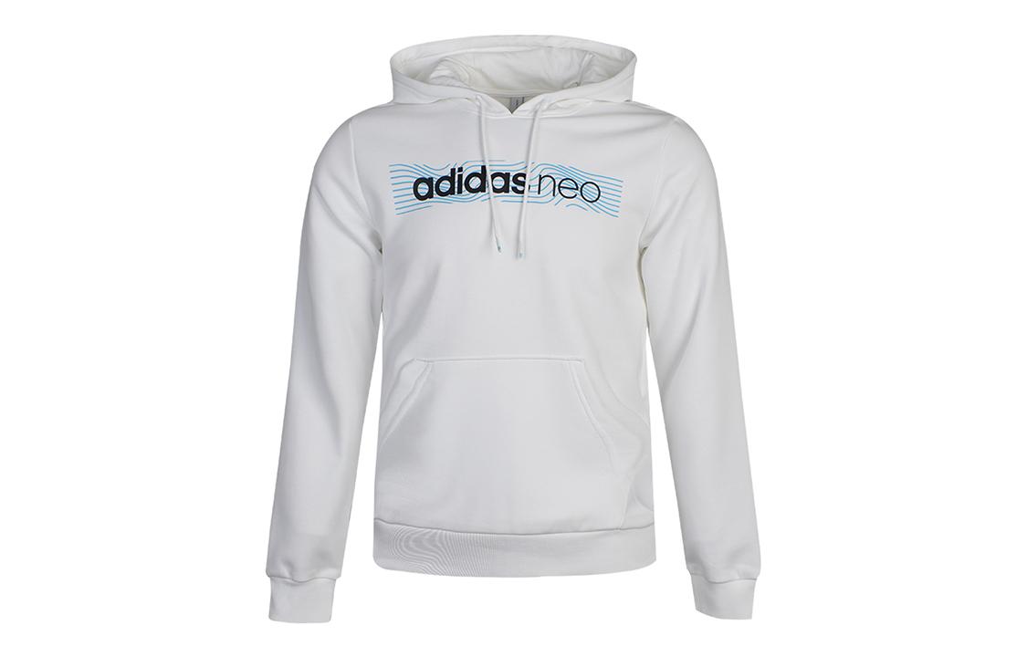 Adidas Neo Sweatshirts Men s White Hooded Moderate Regular GM2347 S