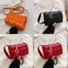 Classy Plaid Pu Leather Women Shoulder Bag Woven Soft Square Hand Chain Bag Gift