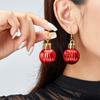 Merry Christmas Colorful Light Bulb Ball Shaped Drop Earrings for Women Luxury Creative Earrings Girl New Year Party Jewelry