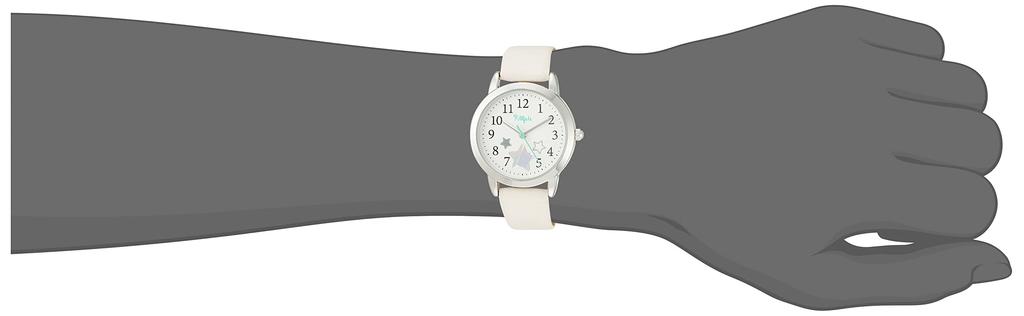 Watch Analog Float Hologram Print Leather Belt Girls Ivory [Fieldwork] KDS010-1
