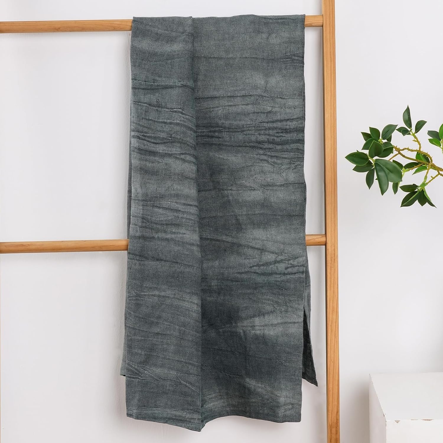 100% Linen Bath Towel 29.5x52 Inch French Flax Linen Quick Dry Towel for Bathroom, Beach, Travel, Sauna, Natural Thin Hair Towel, White