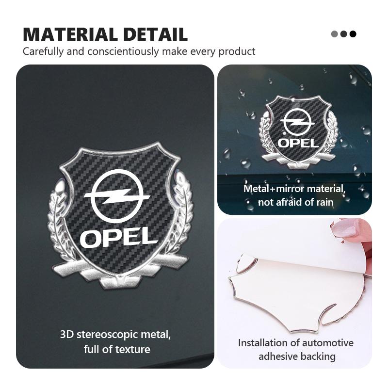 Pegatinas 3D para Carrocería Emblemas Estilo Espigas de Trigo Calcomanías Decoración Para Opel Insignia Astra G J F K Vectra C H Corsa C B D Omega