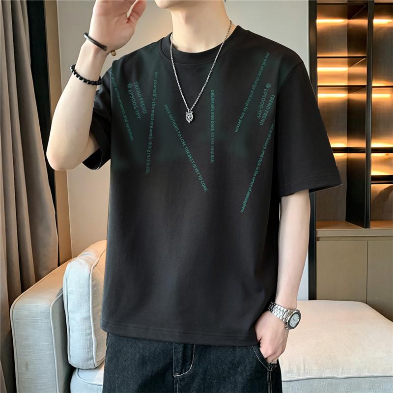 Short-sleeved T-shirt, Round Neck, Half-sleeved Bottoming Shirt, Plus Size Men's Top