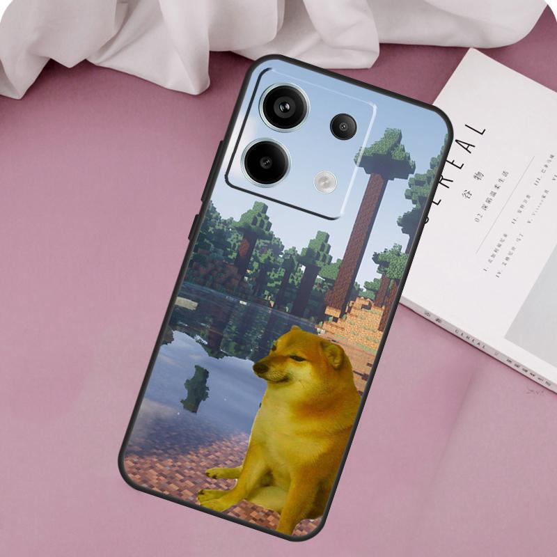 Funny Cheems Doge Case For Xiaomi Redmi Note 14 13 12 11 10 9 Pro 11S 12S Redmi 14C 10C 12C 13C 15C 15 Cover