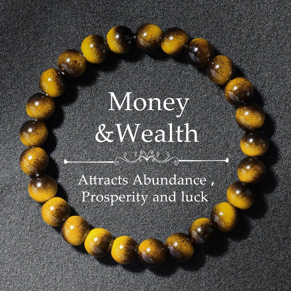 Festive Gifts Multicolor Tiger Eye Agate And Wooden Beaded Bracelet Set Bohemian Fashion Jewelry For Men Women Daily Wear Simple Versatile Accessory