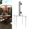 Patio Umbrella Stand Adjustable Umbrella Inground Stainless Steel Stand with 4 Spikes for Park Beach Garden