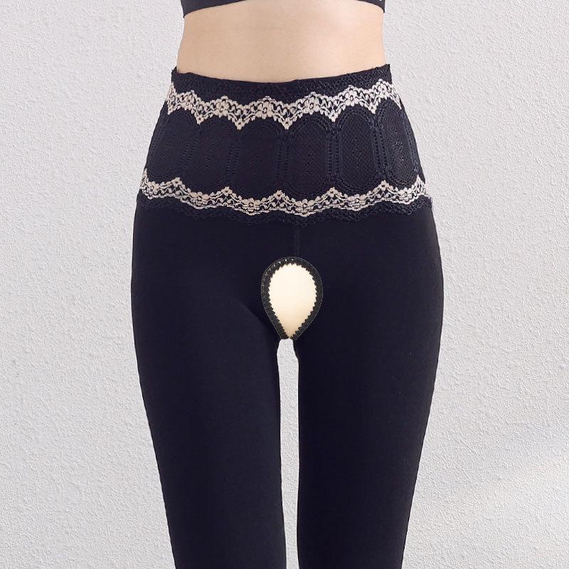 Women Sexy Pantyhoses Open Crotch Leggings Winter Autumn Plus Thin Velvet Pantyhose Sockings High Waisted Temptation Stockings