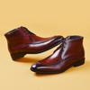 Martin Boots Men'S High-Top Shoes Men'S Genuine Leather Business Dress British Retro Boots