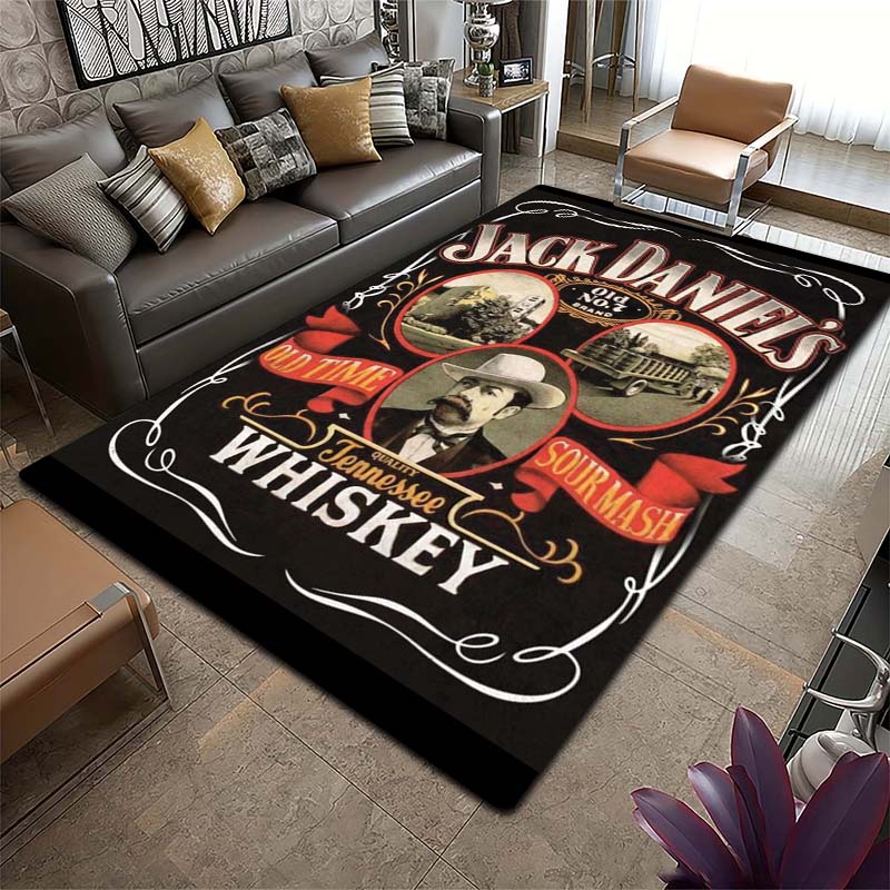 2026 new multi size J-Jack D-Daniels printed carpet yoga mat home decoration living room bedroom anti slip area carpet gift