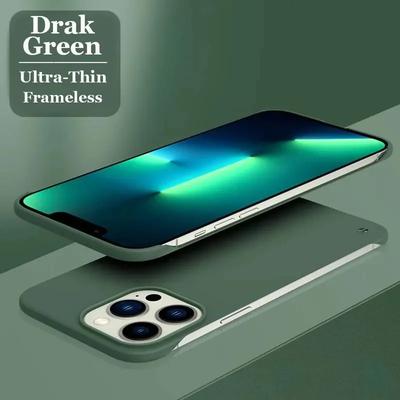 Ultradünne, matte, rahmenlose Hartschale für iPhone 15 14 13 12 Mini 11 Pro Max X XR XS SE 7 8 Plus stoßfeste Rückseite