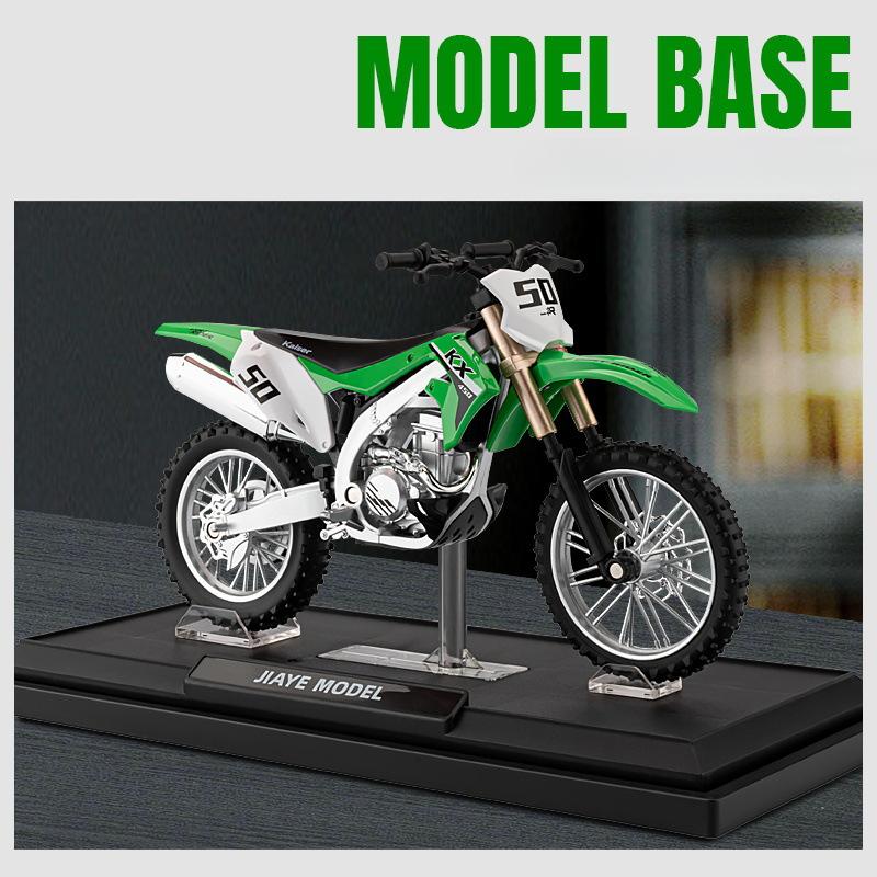 Simulazione 1:Modellino in Lega di Motocross Kawasaki KX450 Scala 1:12 Modello di Motocicletta Diecast con Suono e Luci Giocattolo Veicolo per Ragazzo Regalo