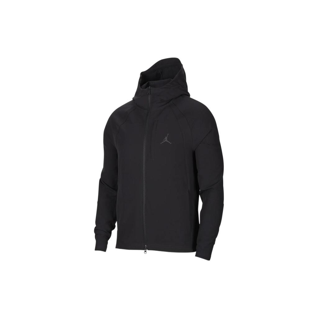 Jordan Solid Color Classic Jumpman Logo Print Hooded Jacket Men Outerwear Black DV1283-010