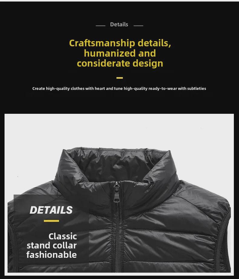 Pánská 2024 Lehká bavlněná ležérní vesta - Nová móda, Volný střih na jaro, podzim a zimu