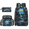 Movie Peripheral Print Backpack, School Bag Student Campus With Plush Ball Backpack