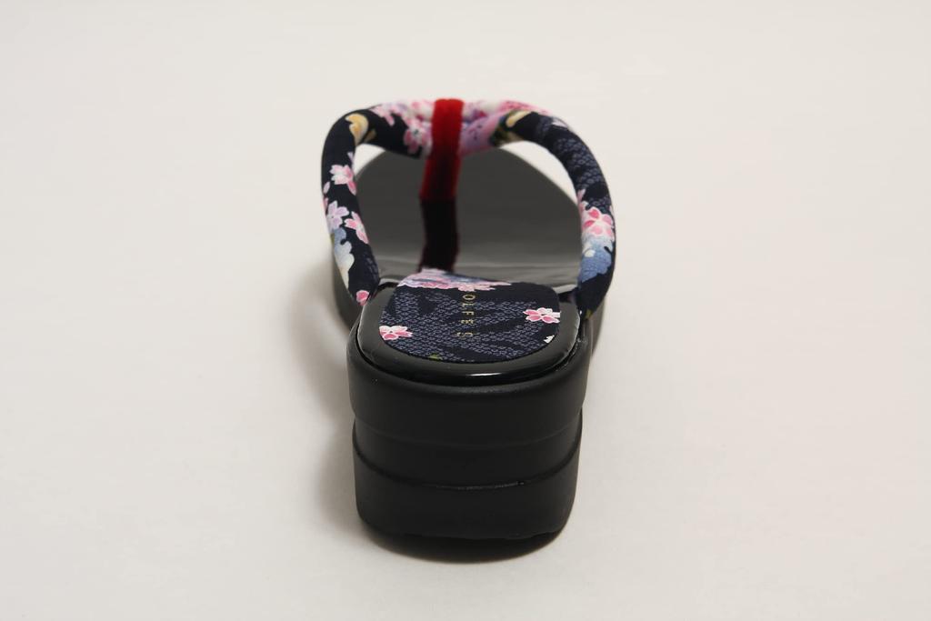 Hasegawa Sandalen mit japanischem Muster mit Urethan-Sohlen, hergestellt in M Damen, Japan, Marineblau/Größe