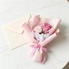 Mini Fake Sunflower Bouquet Handcrafted Artificial Soap Carnation Rose Floral Decoration Valentine's Day Anniversary Birthday Gift for Women Wife
