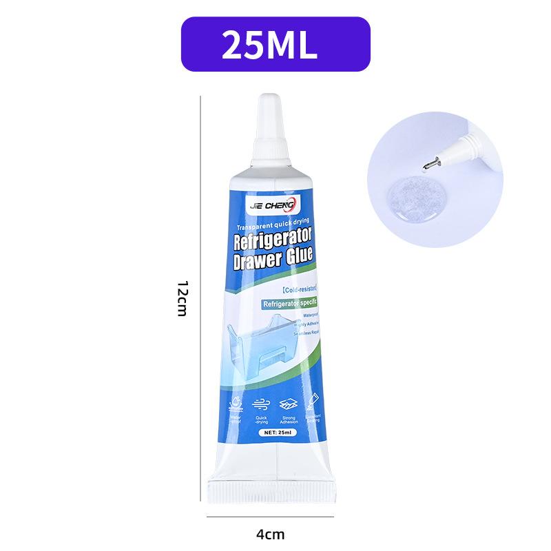 Refrigerator Drawer Glue Cold Resistant Adhesive For Fridge Plastic Tray Seal Strip Inner Wall Freezer Box Repair And Household Use