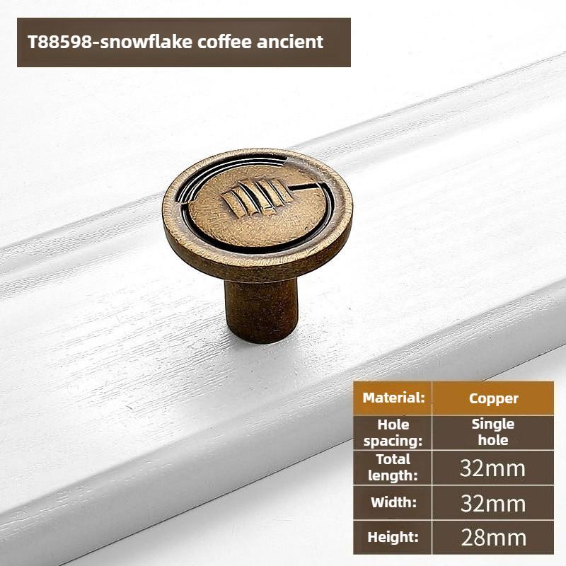 Modern Simple High-End Antique Brass Cabinet Door Handle Light Luxury for Wardrobe Shoe Cabinet - Vintage Style Hardware