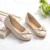 Fashion Slip-on Round Toe Moccasins Ladies Footwear with Bow High Quality Fashion Korean Style Stylish 2025 Summer 39 Women's Flat Shoes