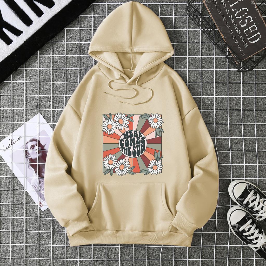 American hooded sweater women's autumn and winter Korean version fashion oversize loose coat women's clothing