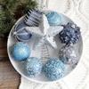 Shatterproof Christmas Foam Sequin Balls Pendant Blue Christmas Tree Ornaments  Children Gifts