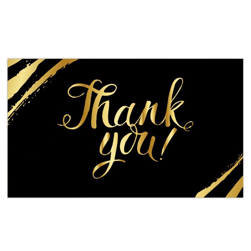 Pink 'Thank You' Cards - 50 Sheets/Pack for Gift Boxes, Decorations, and Postcards