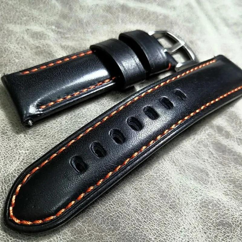 Ремешок для часов из толстой коровьей кожи 20 21 22 мм — фото 3