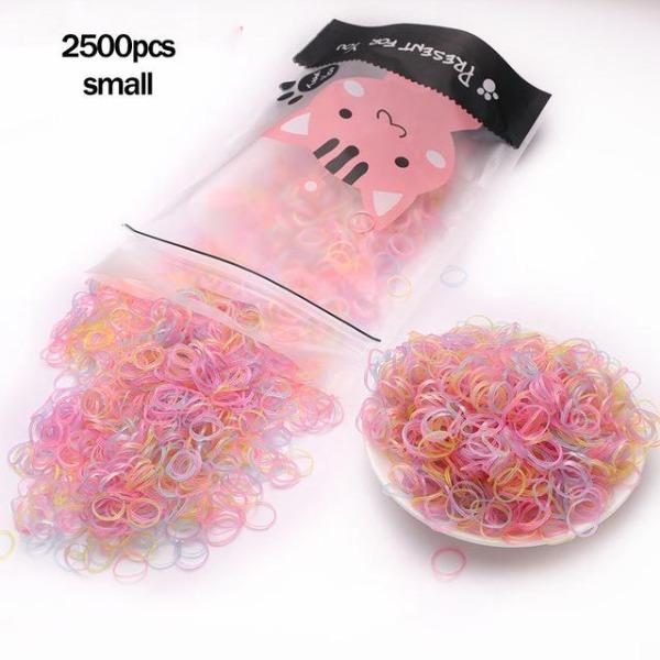 1000 teile/paket Mädchen Bunte Kleine Einweg Gummibänder Gummi Für Pferdeschwanz Halten Scrunchie Haarbänder Mode Haar Zubehör