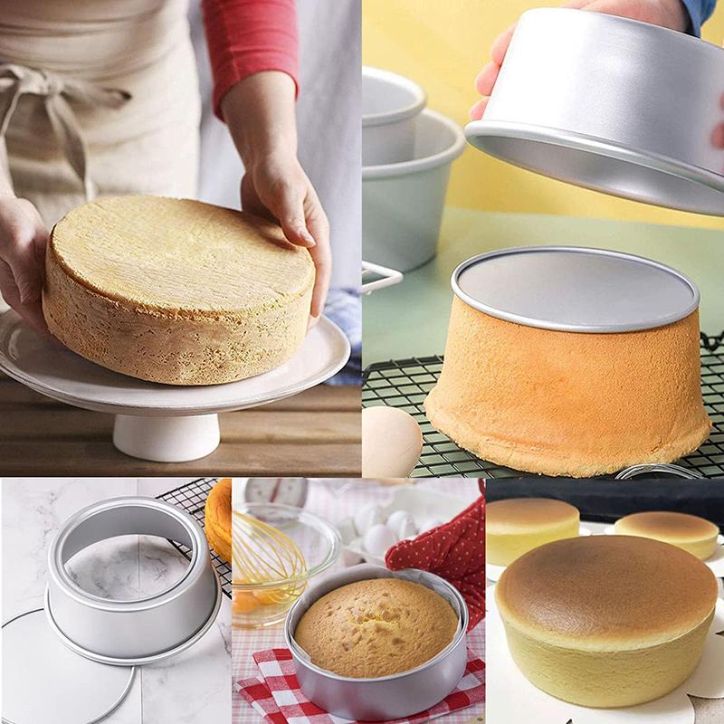 6 Inch Cake Mold Aluminum Alloy Anode Live Bottom Cake Tin Baking Tray Cake Pan Cake Pot Bakeware Round Cake Mould Baking Tool