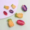 100pcs OEM Simulation Half Cut Pineapple Mulberry Resin Cabochons Fruit Charms for DIY Crafts