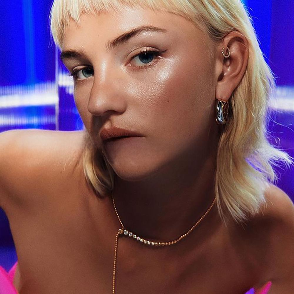 Advanced Light Luxury Two-color Earrings, High-quality Retro Accessories, European and American New Gold-plated Copper Earrings