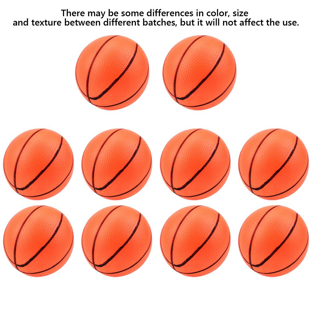 10Pcs 10cm Mini Orange Basketballs PVC Small Basketballs Summer Beach Basketball Inflatable Beach Balls for Indoor Sports