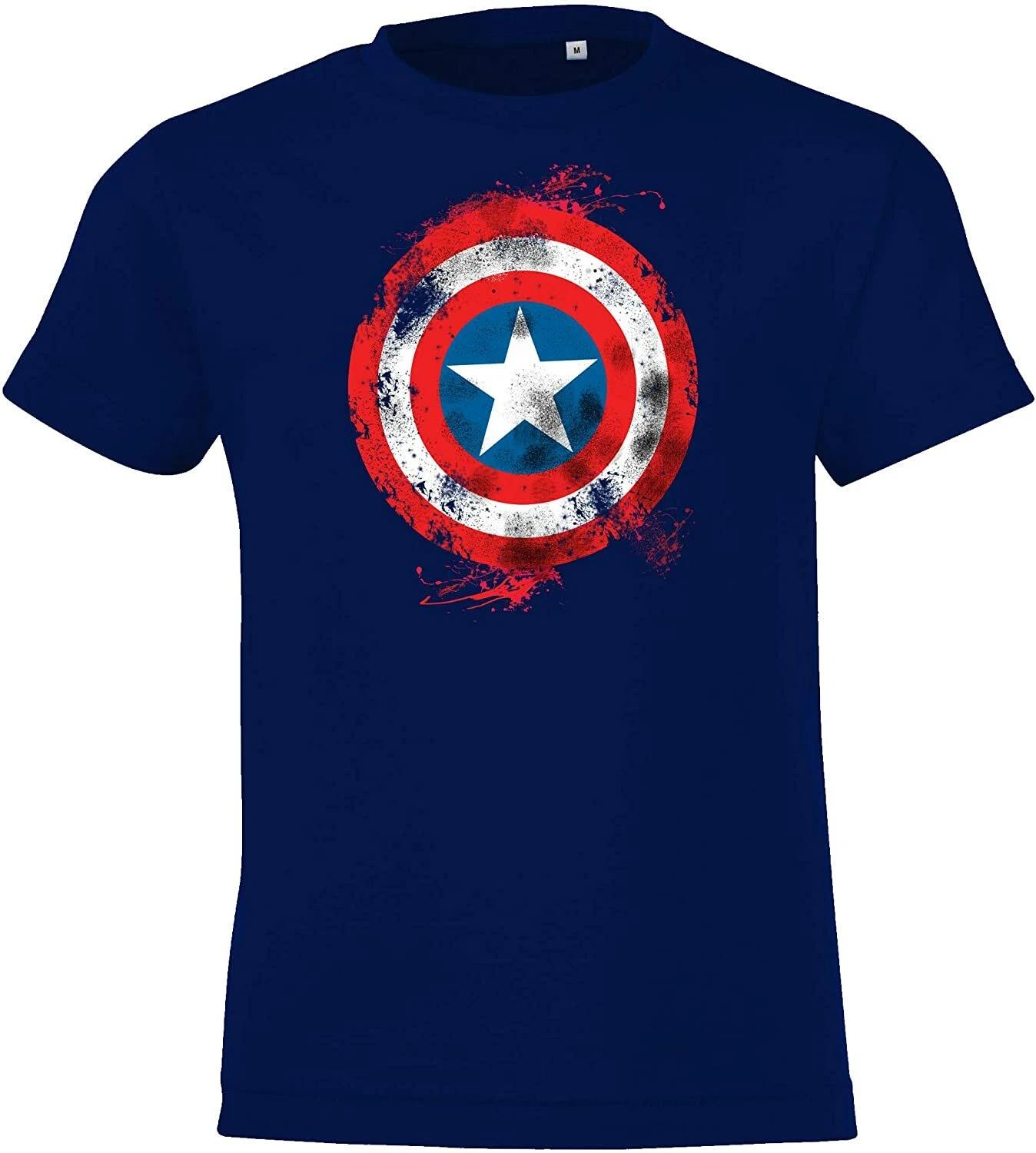 Youth Designz Vintage Captain America Kids kids boys T-Shirt Print Thor Hulk Ironman Fun 120