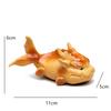 Chinese Yixing Handmade Purple Clay Tea Pet Lucky Arowana Statue Ornaments Desktop Decors Crafts Tea Set Decoration Accessories
