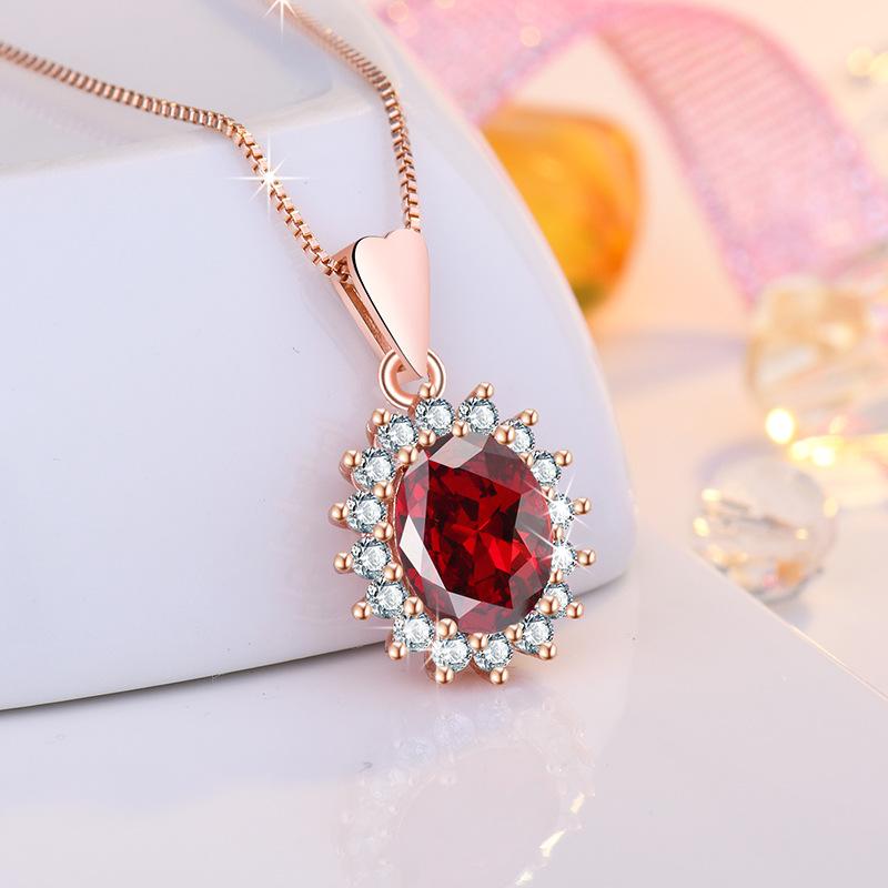 925 Sterling Silver Moon Necklace Pendant Zircon For Women Fashion Exquisite Student Girlfriend Jewelry Accessories Heart GiftGood Product