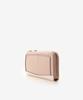 GrandslamEX Samantha and chouette Icon Large Zipper Long Wallet with Simple Cute and Stylish Faux Leather Logo, Women's, Gift, (Pink)