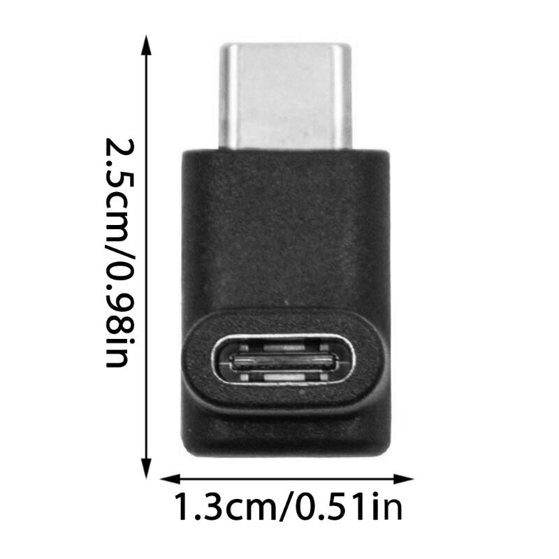 Adattatore USB Type C 3.1 ad Angolo Retto Adattatore USB C a USB C per Ricarica Efficiente e Trasmissione Dati in Spazi Ristretti
