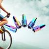 5pcs Bicycle Wheel Valve Dust Cover Replacement Bike Tire Valve Stem Caps Rainbow Color Aluminum Alloy Parts for Presta Valves