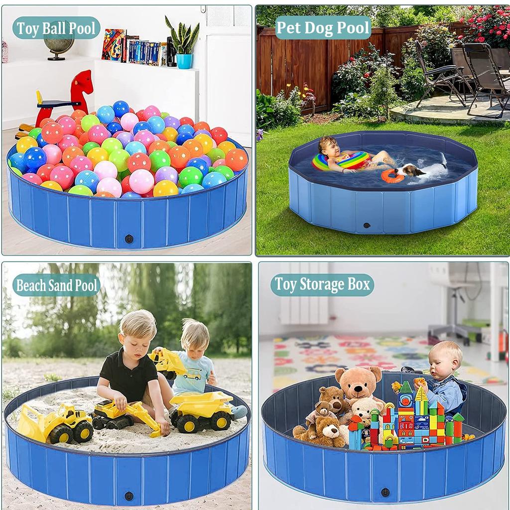 Pool for Bath Pool for Sturdy Easy To with Drain Water Play Bathtub for Indoor and Outdoor Use Kids, Pets, Design, Foldable, Store, Cap, (16030cm,