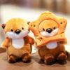 Fluffy Cotton Otter Pendant Bag Hanging Stuffed Otter Doll Otter Plush Keychain  Backpack