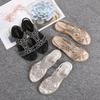 Fashion Women Flat Rhinestone Sandals Bohemian Sandals 2025 Summer New Non Slip BeachElastic Low Heels Roman Sandals Sandalias Mujer