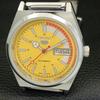 Seiko 5 AUTOMATIC VINTAGE REFURBISHED 6309A JAPAN MENS YELLOW WATCH A440908-4 Sk-a440908