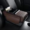 Car Center Console Armrest Cushion PU Leather Mat Memory Foam Support Universal Fit for SUVs and Sedans