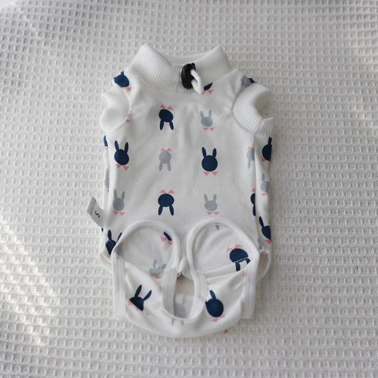 Kjæledyrkastreringsdrakt Høy elastisitet Festetape Fast tegneseriemønsterspenne Justerbar kjæledyrvalp Hund Kirurgisk restitusjonsklær Kjæledyrtilbehør